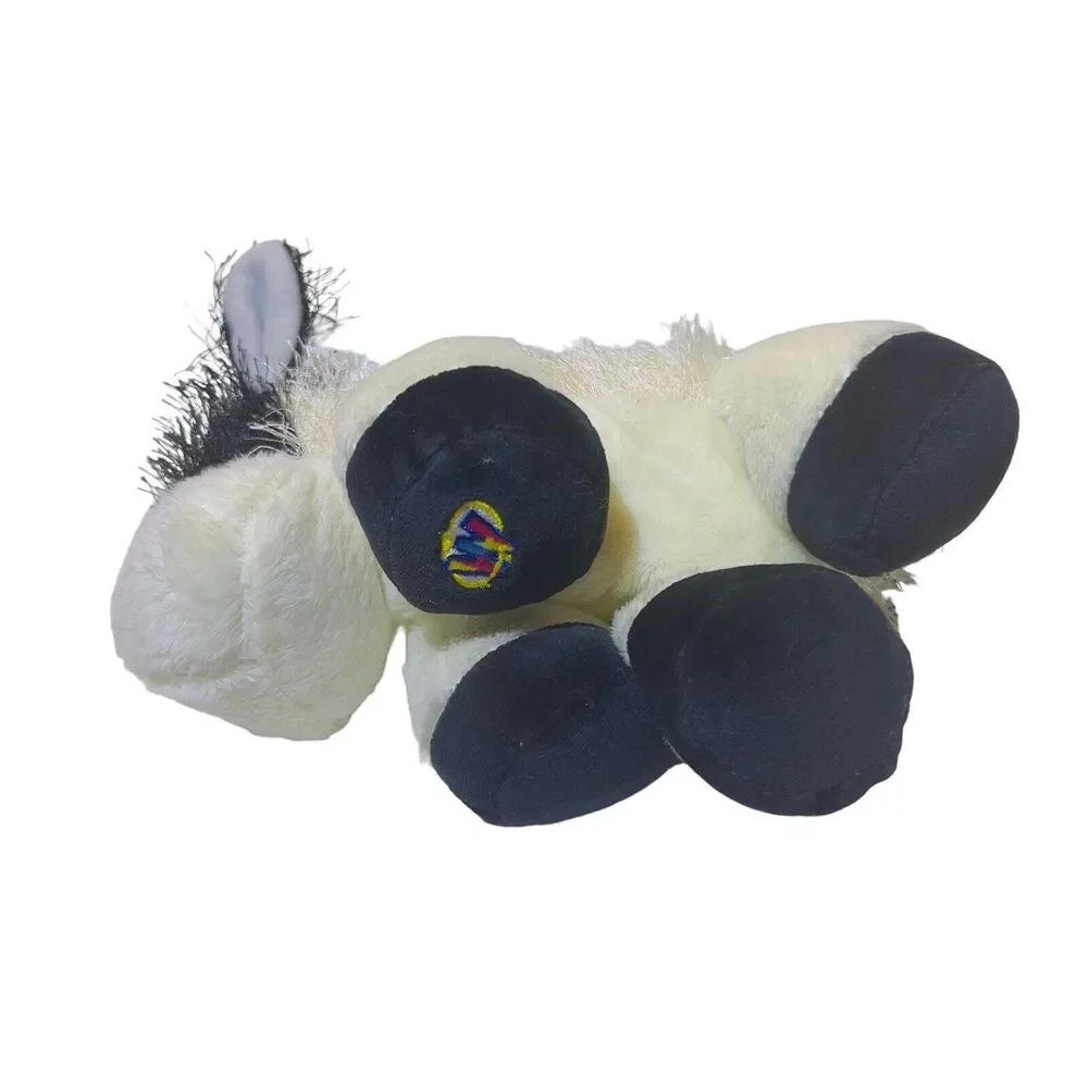 Webkinz Gamz Lil' Kinz Black & White‎ Cow 8” Beanie Plush Stuffed Toy No Code